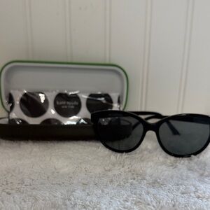Kate Spade Amalia’s Prescription Black Dotty Sunglasses new with case